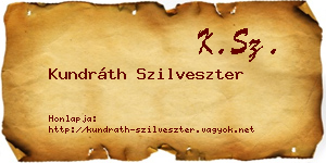 Kundráth Szilveszter névjegykártya